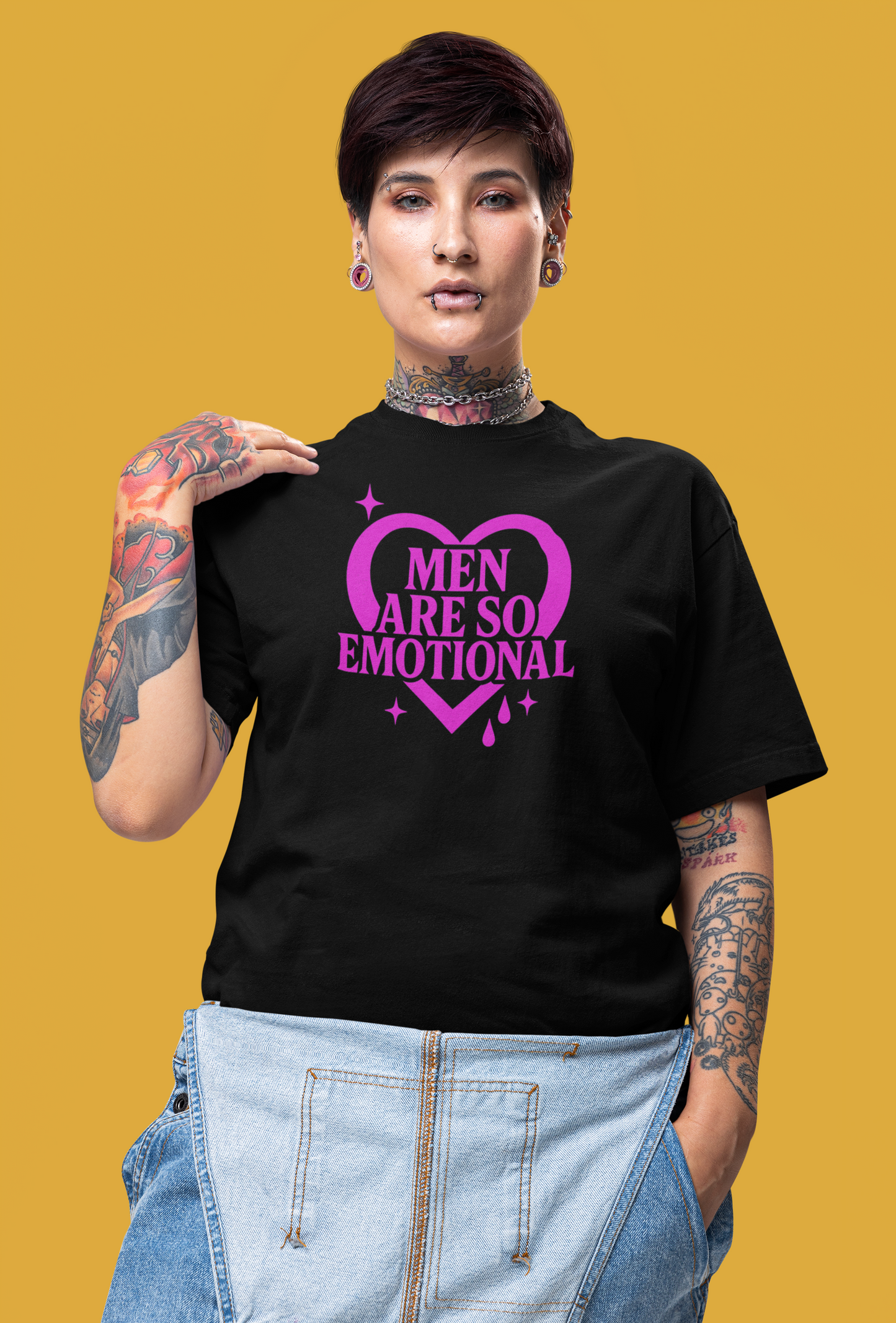 Men Are So Emotional Shirt – Feminist Graphic Tee, 2000s style Funny Empowerment Shirt for Women, Sarcastic Quote Tee