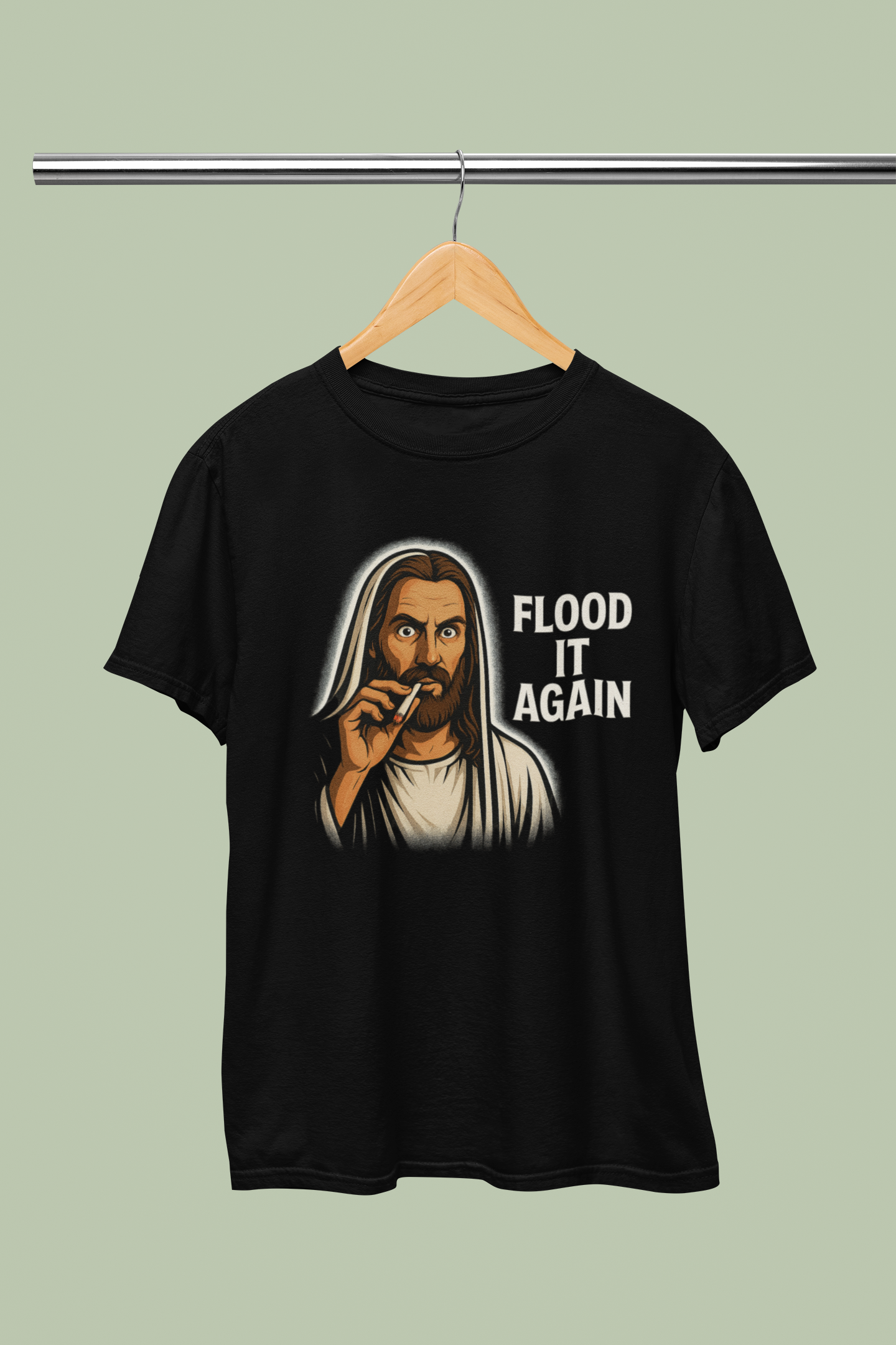 Dark Humor Jesus Graphic T-Shirt: Apocalypse Meme Tee