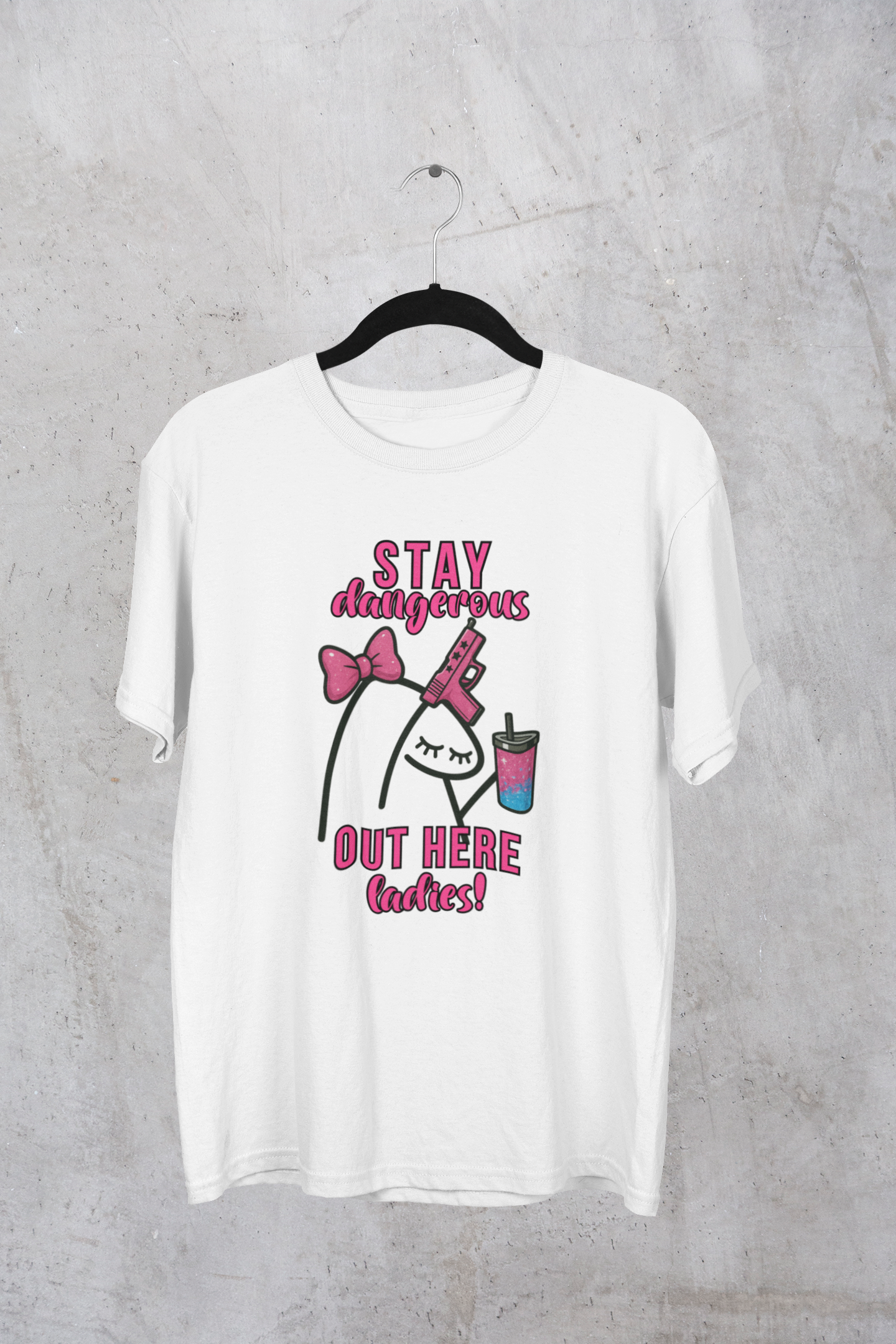 Stay Dangerous Meme Girl Tee – Sassy Feminine Aesthetic Shirt – Viral Meme Inspired Graphic Tee