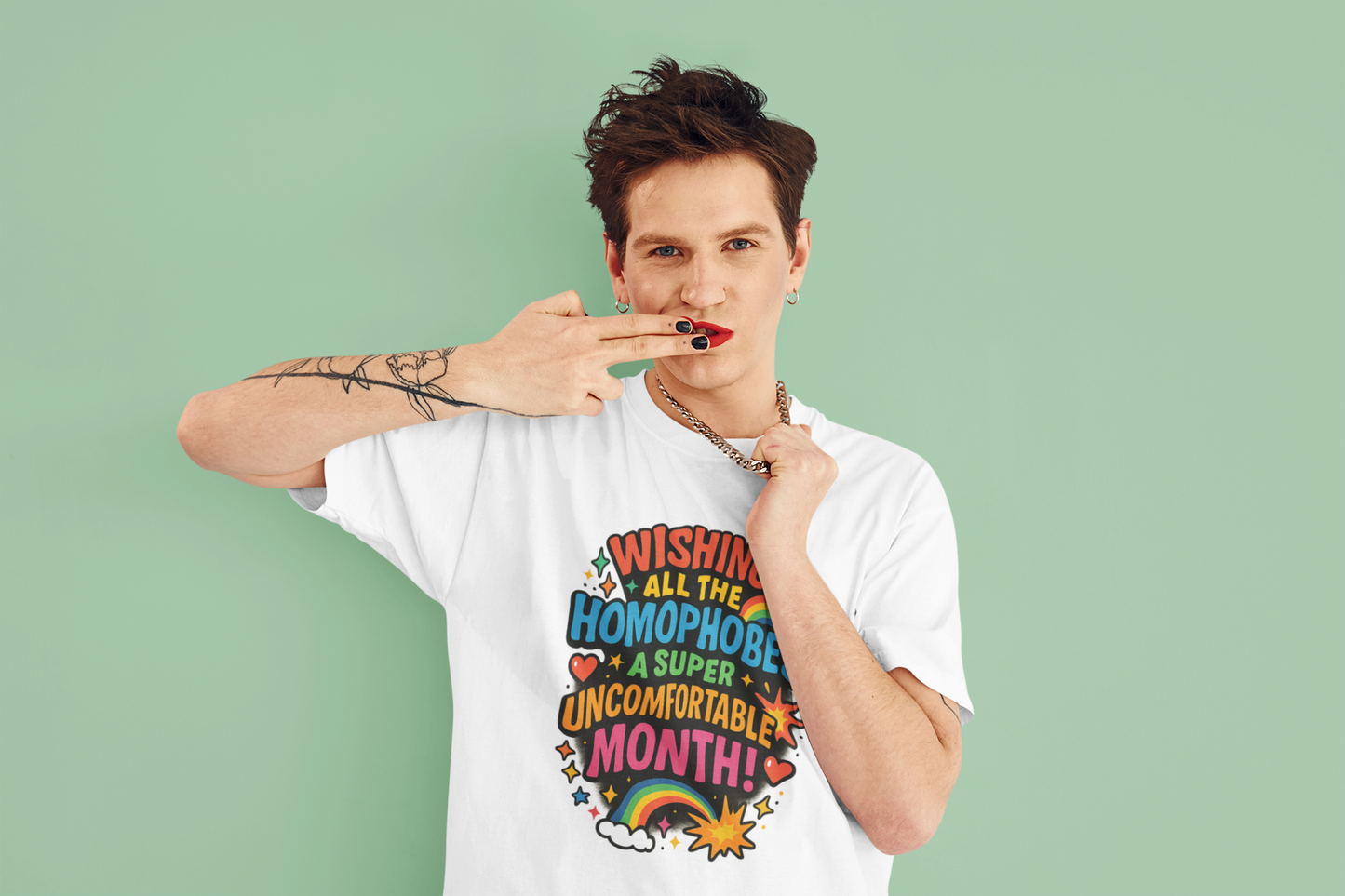 🌈 Wishing All the Homophobes a Super Uncomfortable Month Tee