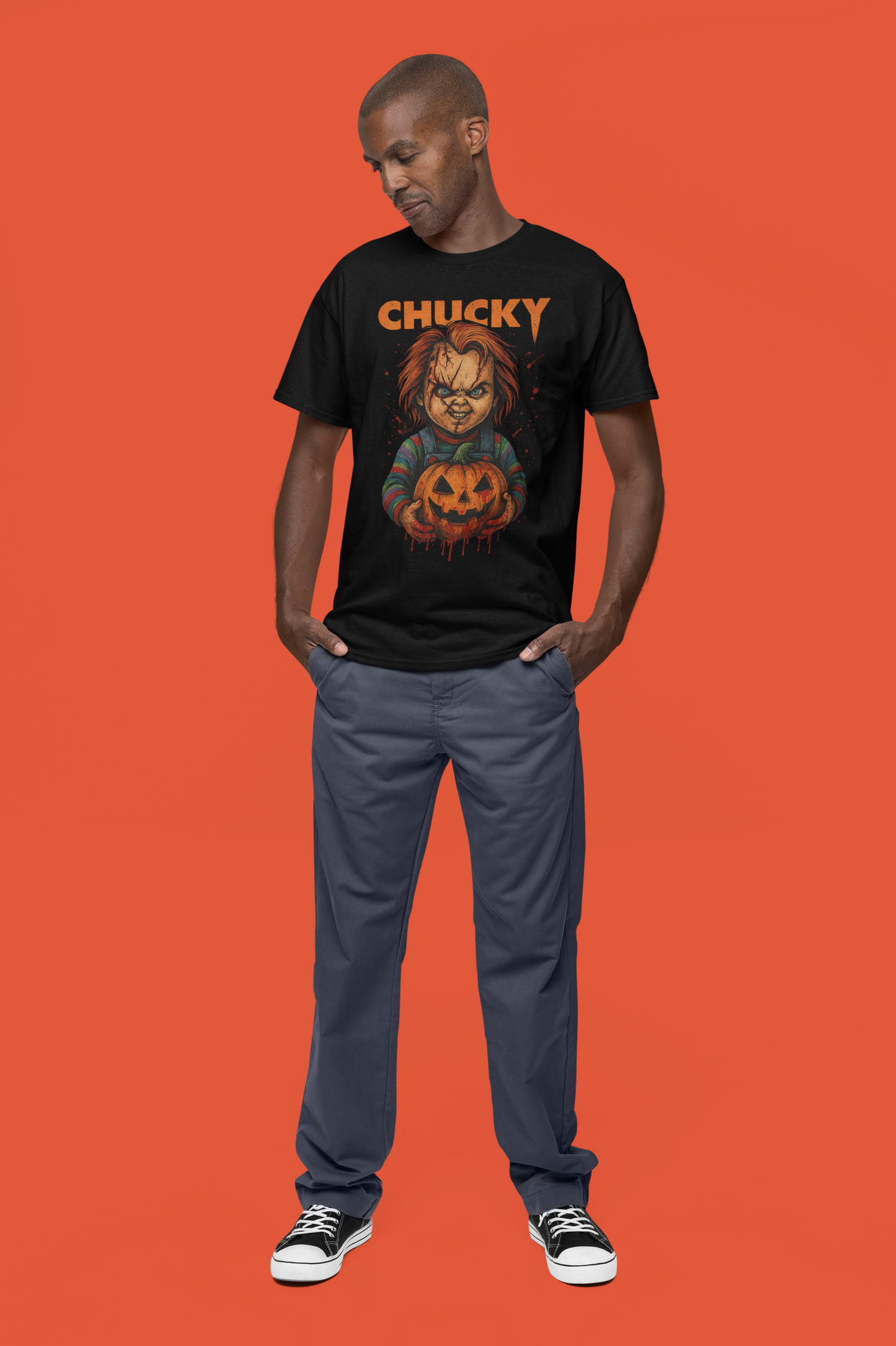 Retro Horror Halloween Shirt – Pumpkin Slasher Tee