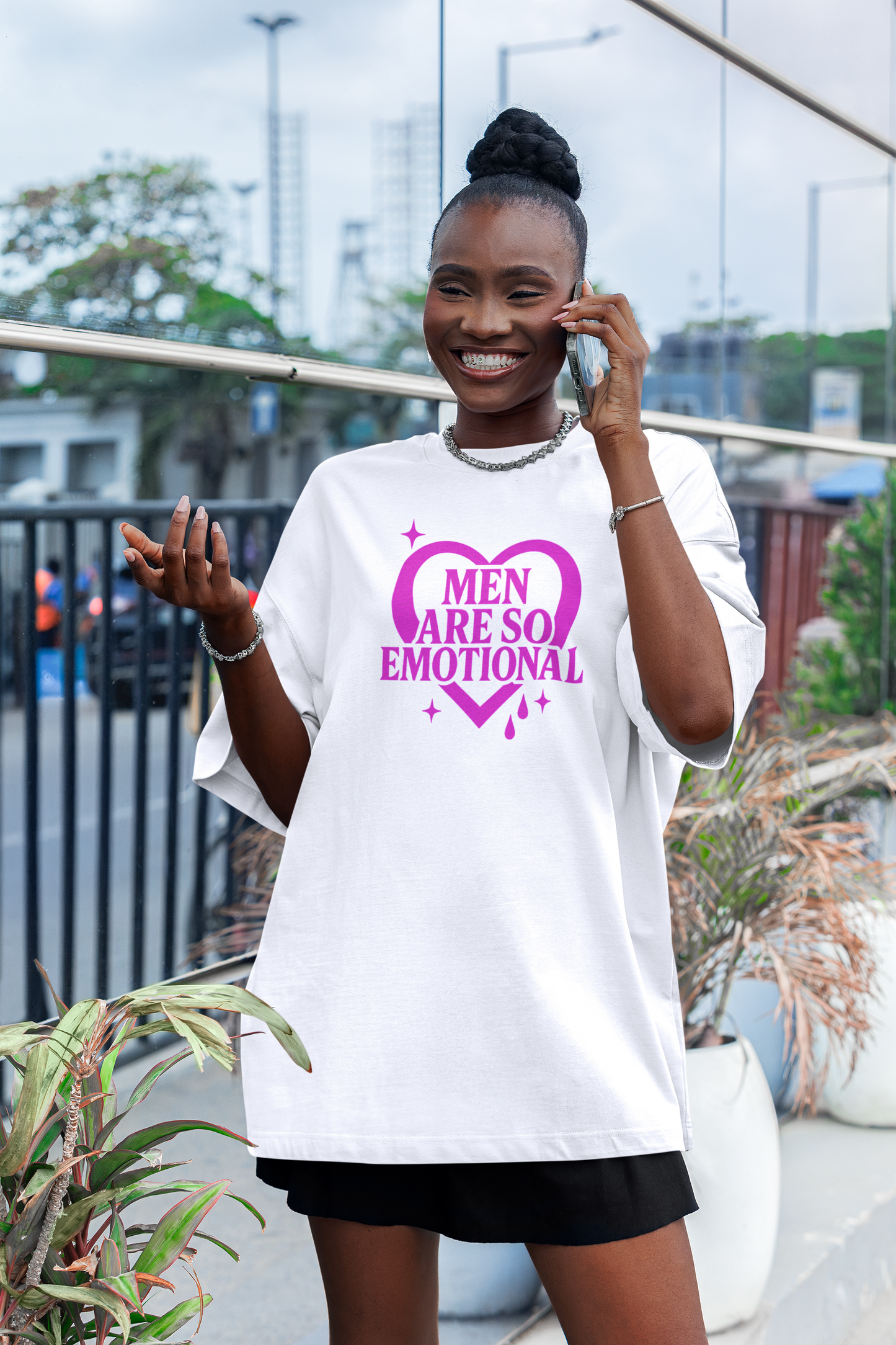 Men Are So Emotional Shirt – Feminist Graphic Tee, 2000s style Funny Empowerment Shirt for Women, Sarcastic Quote Tee