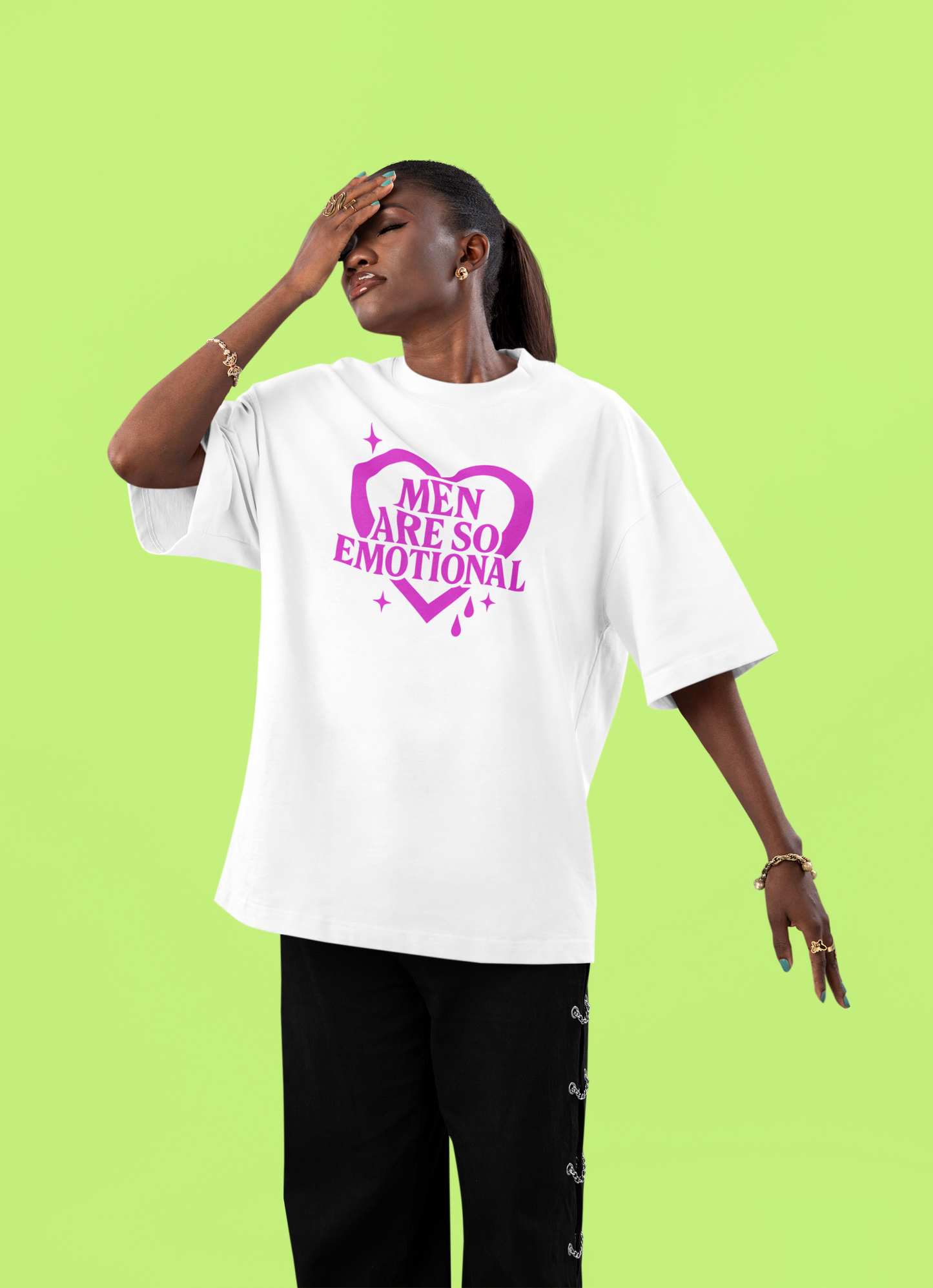 Men Are So Emotional Shirt – Feminist Graphic Tee, 2000s style Funny Empowerment Shirt for Women, Sarcastic Quote Tee