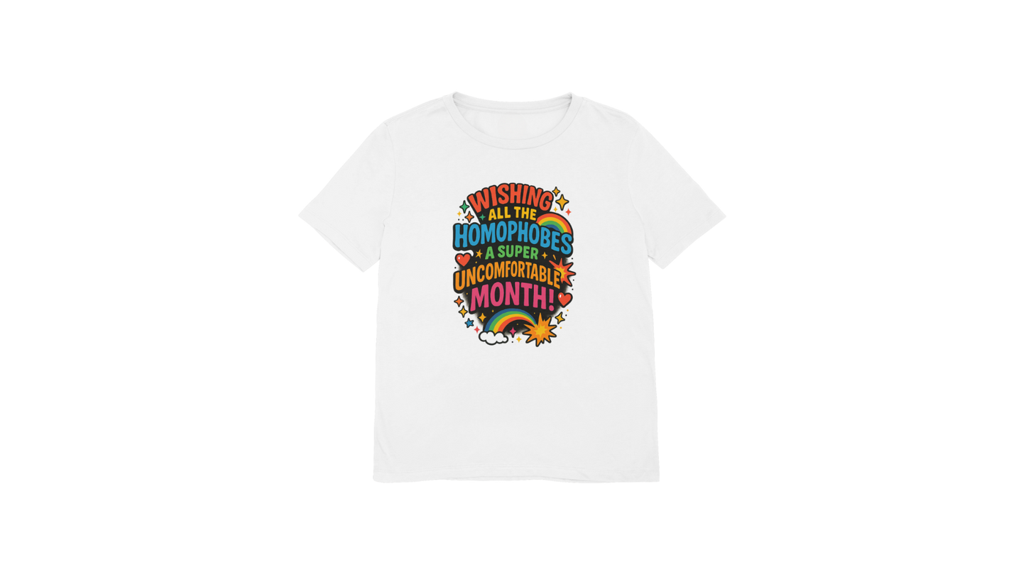 🌈 Wishing All the Homophobes a Super Uncomfortable Month Tee