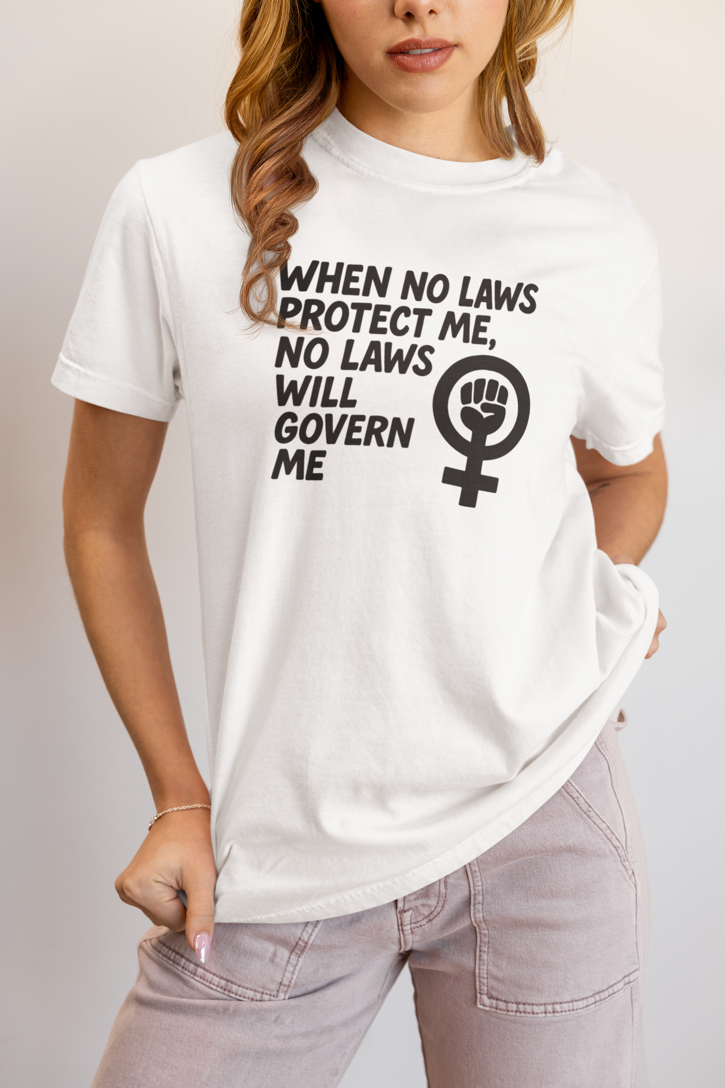 When No Laws Protect Me Feminist Tee