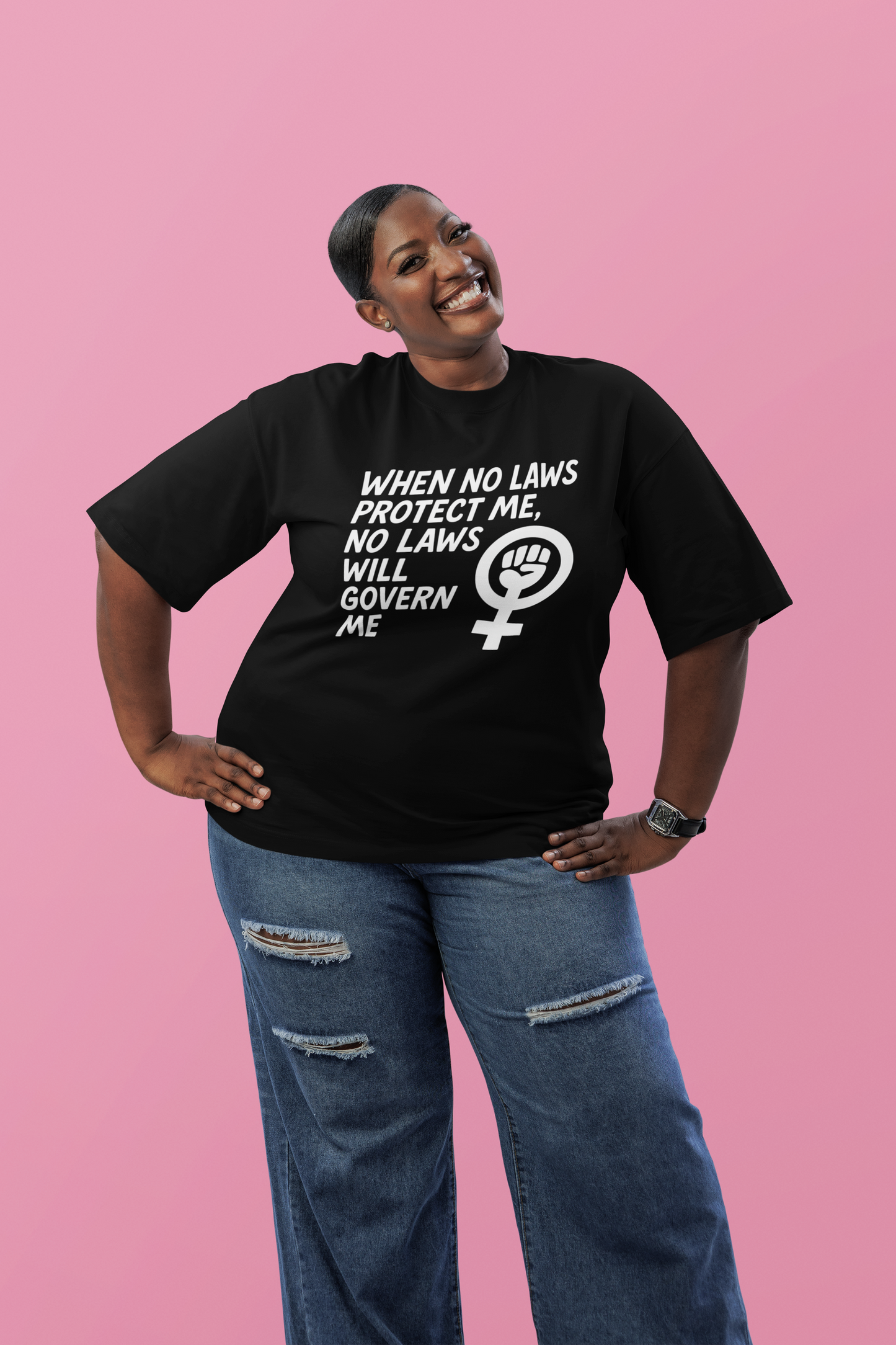 When No Laws Protect Me Feminist Tee