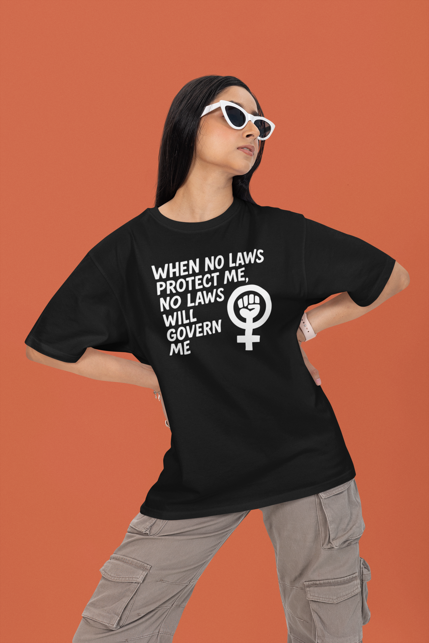 When No Laws Protect Me Feminist Tee