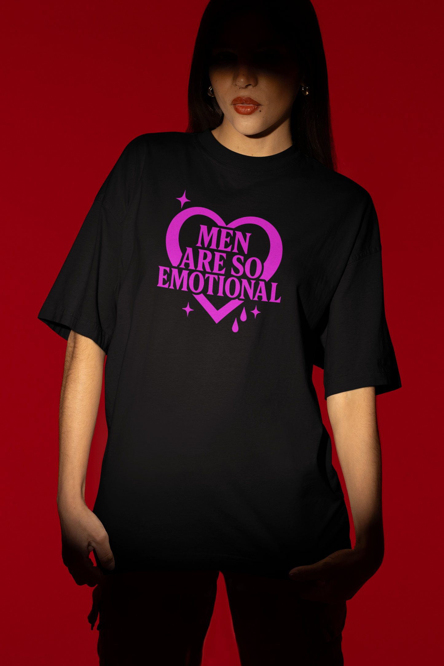 Men Are So Emotional Shirt – Feminist Graphic Tee, 2000s style Funny Empowerment Shirt for Women, Sarcastic Quote Tee