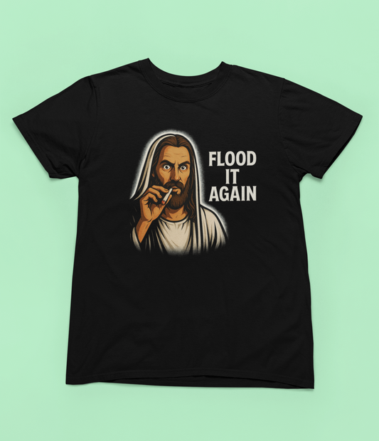 Dark Humor Jesus Graphic T-Shirt: Apocalypse Meme Tee